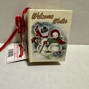 Mr Christmas Snowman Musical Book Ornament